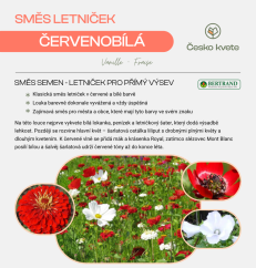 Dekorativní směs 14 letniček - červenobílá