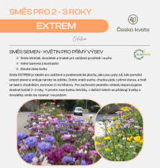 Víceletá dekorativní směs 17-ti druhů květin - Extrem